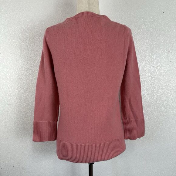 J Crew Wool Cashmere Sweater Women XXS Pink Soft Crew Neck Preppy - Picture 7 of 13
